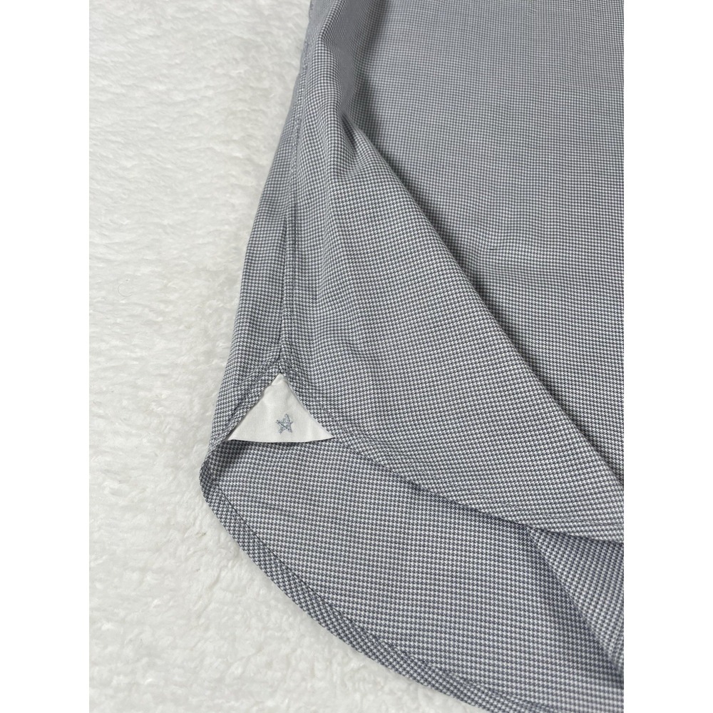 John Varvatos Gray White Geometric Long Sleeve Button Up Shirt Men's 16.5 32/33‎ - Picture 6 of 8